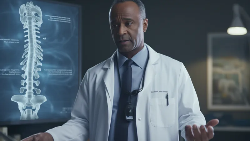 Ortopedista analisando radiografia com símbolos de dinheiro e impostos ao fundo, representando a gestão financeira e tributária de um CNPJ médico.